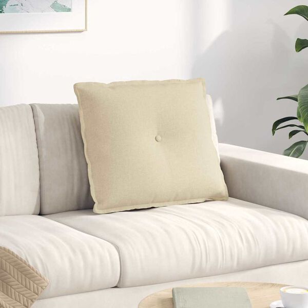 vidaXL Apsaugos Pagalvė Kreminė 60 x 19 x 50 cm audinys