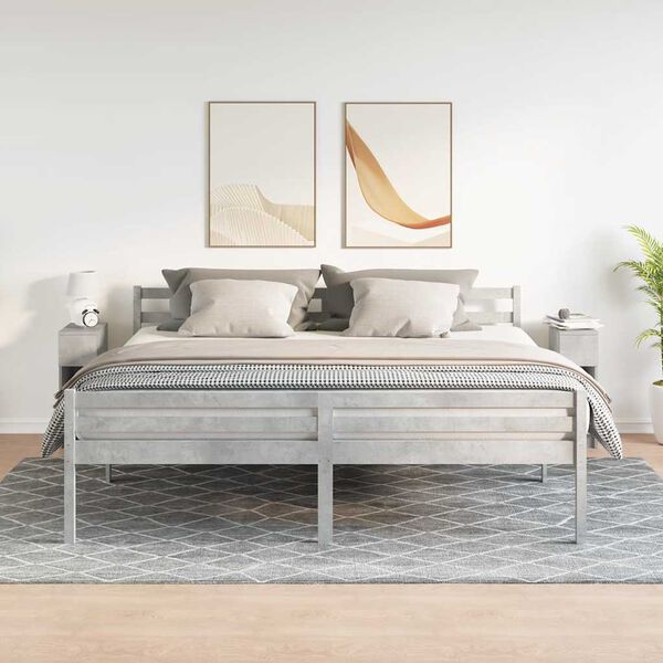 vidaXL Naktinės spintelės su stalčiumi, 2vnt., pilka, 20x36x60cm