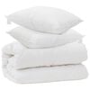 vidaXL Antklodė su pagalvėmis su pagalve 3 pcs Balta Mikropluo&scaron;tas