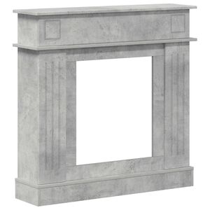 vidaXL Židinio rėmas Betono pilka 102 x 26 x 100 cm Apdirbta mediena