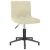 vidaXL Pasukamos valgomojo kėdės, 2vnt., kreminės spalvos, aksomas