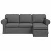 vidaXL Sofa Tamsiai pilka 215 x 138 x 80 cm audinys