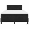 vidaXL Kiemas lova su čiužiniu Juoda 120 x 190 cm Aksomas