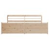 vidaXL Lovos rėmas su galvūgaliu, 200x200cm, pu&scaron;ies medienos masyvas
