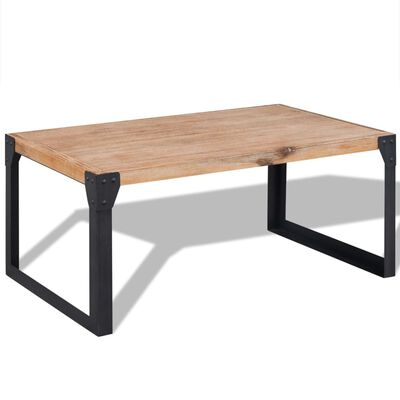 vidaXL Kavos staliukas, tvirta akacijos mediena, 100x60x45 cm