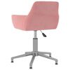 vidaXL Pasukamos valgomojo kėdės, 2vnt., rožinės spalvos, aksomas