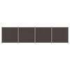 vidaXL Kambario pertvara, 4 dalių, rudos spalvos, 698x180cm, audinys