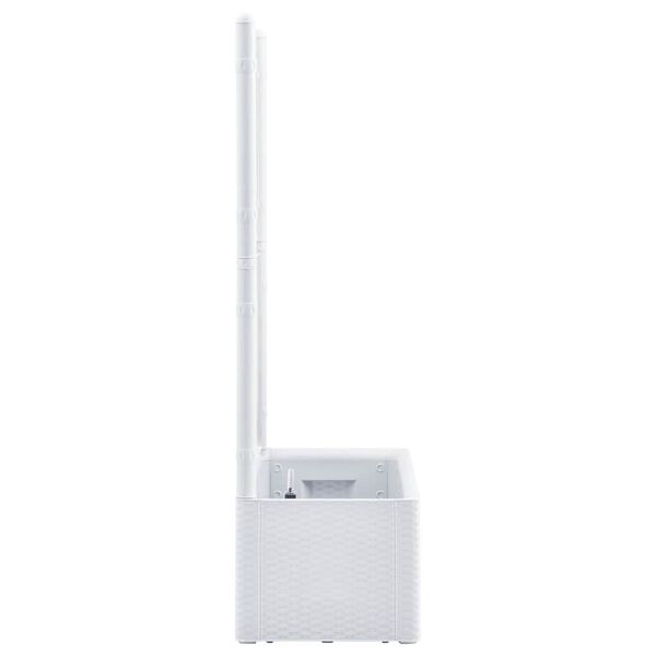 vidaXL Lovelis su treliažu ir savaiminio laistymo sistema, baltas