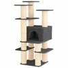 vidaXL Kačių medis su sisaliniu &scaron;veitimu Tamsiai pilka 161 cm