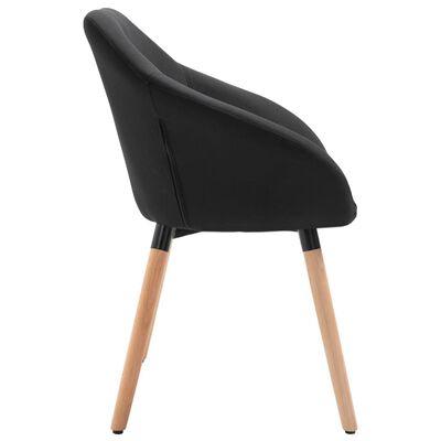 vidaXL Valgomojo kėdės, 4 vnt., juodos sp., audinys (2x283465)