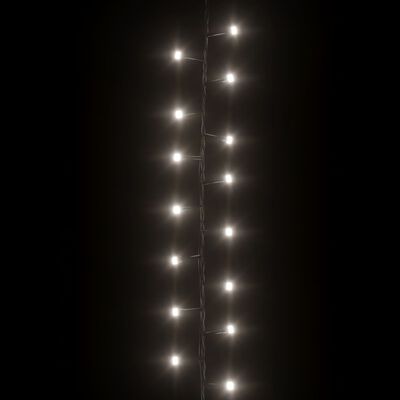 vidaXL Smulkių LED lempučių girlianda, 13m, PVC, 400 šaltų baltų LED