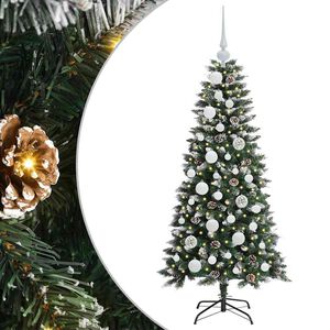 vidaXL Dirbtinė Kalėdų eglutė Žalia 120 cm PVC, plastikas ir plienas