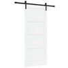 vidaXL Slankios durys 86 x 198,5 cm Apdirbta mediena Balta ir juoda