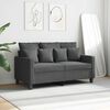 vidaXL Dvivietė sofa, tamsiai pilkos spalvos, 120cm, audinys