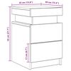 vidaXL Naktinės spintelės su LED, 2vnt., artisano, 35x39x55cm, mediena