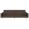 vidaXL Dvivietė sofa-lova su dvejomis pagalvėmis, taupe, audinys