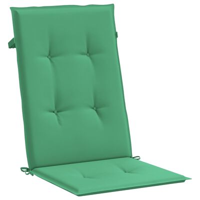 vidaXL Sodo kėdės pagalvėlės, 2vnt., žalios, 120x50x3cm, audinys