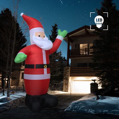 vidaXL Pripučiamas Kalėdų Senelis, LED, IP20, 600cm, XXL