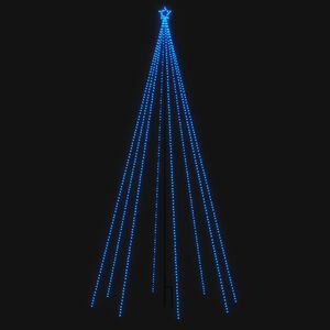 vidaXL LED Kalėdų eglutė Vidinė Lauko 576 LED Mėlyna 3,6 m