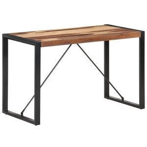 vidaXL Valgomojo stalas, 120x60x75cm, medienos masyvas