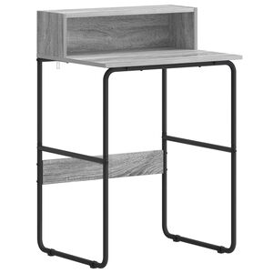 vidaXL Stalas su saugojimo vieta Pilka Sonoma 60 x 50 x 91 cm