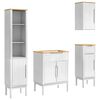 vidaXL Vonios baldų rinkinys FLORO 4 vnt. Balta 35 x 30 x 160 cm