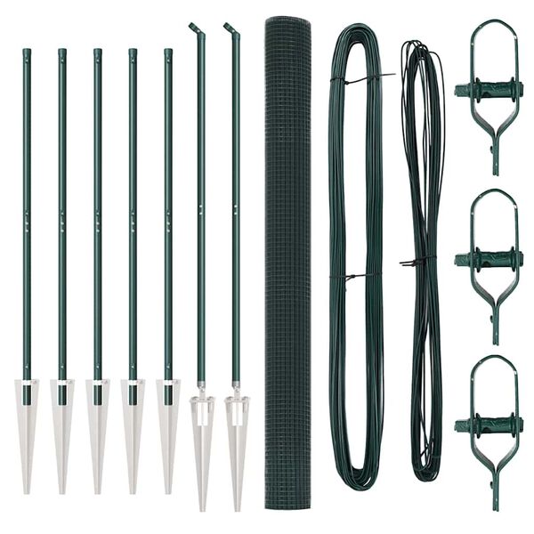 vidaXL Tvorelės stulpas Žalia 10 x 1,5 m (12 x 12 mm tinklinė ritė)