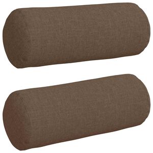 vidaXL Pagalvės 2 vnt. audinys Ruda &Oslash; 15 x 40 cm