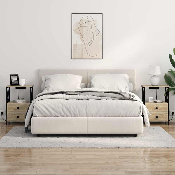 vidaXL &Scaron;alia lovos spintelė 2 pcs Sonoma ąžuolas 40 x 31 x 60 cm