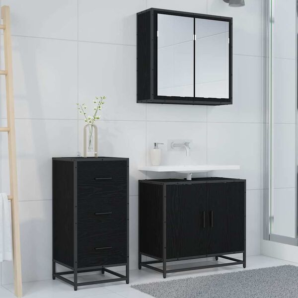 vidaXL Kabalas Juodas ąžuolas 35.5 x 35 x 76 cm