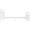 vidaXL Lovos rėmas su galvūgaliu/kojūgaliu, baltas, 183x213cm, metalas