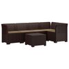 vidaXL 5-vietė sodo sofa su pagalvėlėmis Rataninio i&scaron;vaizdos PP Ruda