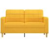 vidaXL Dvivietė sofa, &scaron;viesiai geltonos spalvos, 140cm, audinys