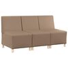 vidaXL Modulinis sofa vienetas be rankų 3 pcs Kapučino 55 x 74 x 82 cm