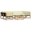 vidaXL Lauko sofos komplektas 7 pcs Balta ir kreminė 79 x 79 x 37 cm
