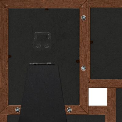 vidaXL Rėmelis-koliažas, tamsiai rudas, 4x(10x15cm) nuotraukoms