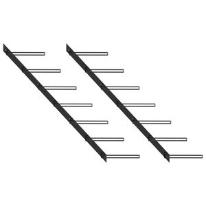 vidaXL Prie sienos montuojami vyno laikikliai, 2vnt., juodi, metalas