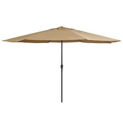 vidaXL Lauko skėtis su metaliniu stulpu, taupe spalvos, 400cm