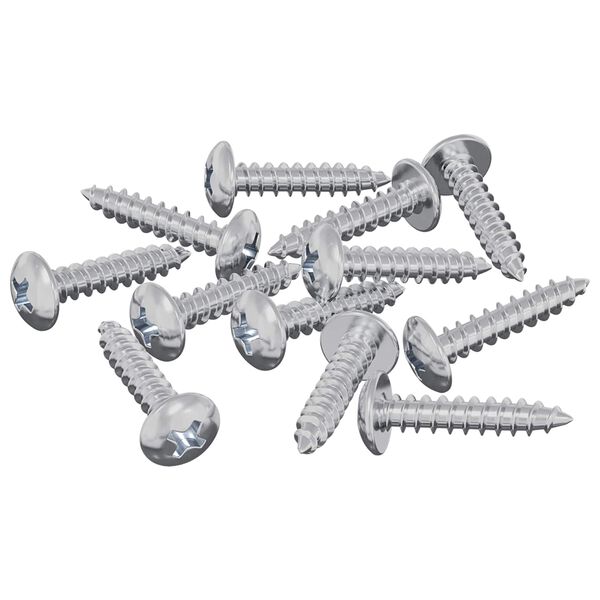 vidaXL Mediniai varžtai 12 pcs Sidabro M3,5 x 20 mm Plienas