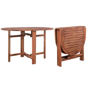vidaXL Sodo stalas, 120x70x74cm, akacijos medienos masyvas