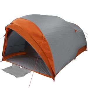 vidaXL Tunelinė palapinė Pilka ir oranžinė 410 x 285 x 198 cm tafta