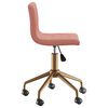 vidaXL Pasukamos valgomojo kėdės, 2vnt., rožinės spalvos, aksomas