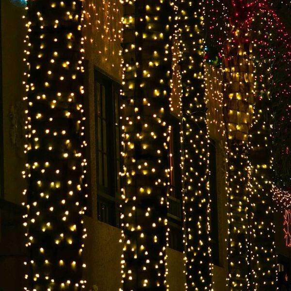 vidaXL LED tinklas Tamsiai žalia