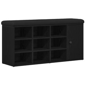 vidaXL Laikymo suolas Juodas ąžuolas 102 x 32 x 50 cm Apdirbta mediena