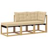 vidaXL 3 vnt. Sekcija sofa vienetai Balta