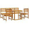 vidaXL Sodo Bistro Rinkinys 5 pcs Ruda Kietos akacijos mediena