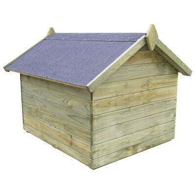vidaXL Sodo šuns būda su atidaromu stogu, impregnuota pušies mediena