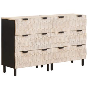 vidaXL Kabalas 2 pcs Baltos skalbimo apdaila 60 x 33 x 75 cm