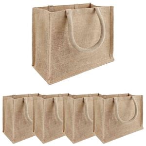 vidaXL Džiuto piniginės 5 Natūrali 26 x 22 x 14 cm 100% Tossa Džiutas