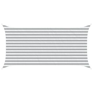 vidaXL Saulės burė &Scaron;viesiai pilka ir balta. 4 x 2 m